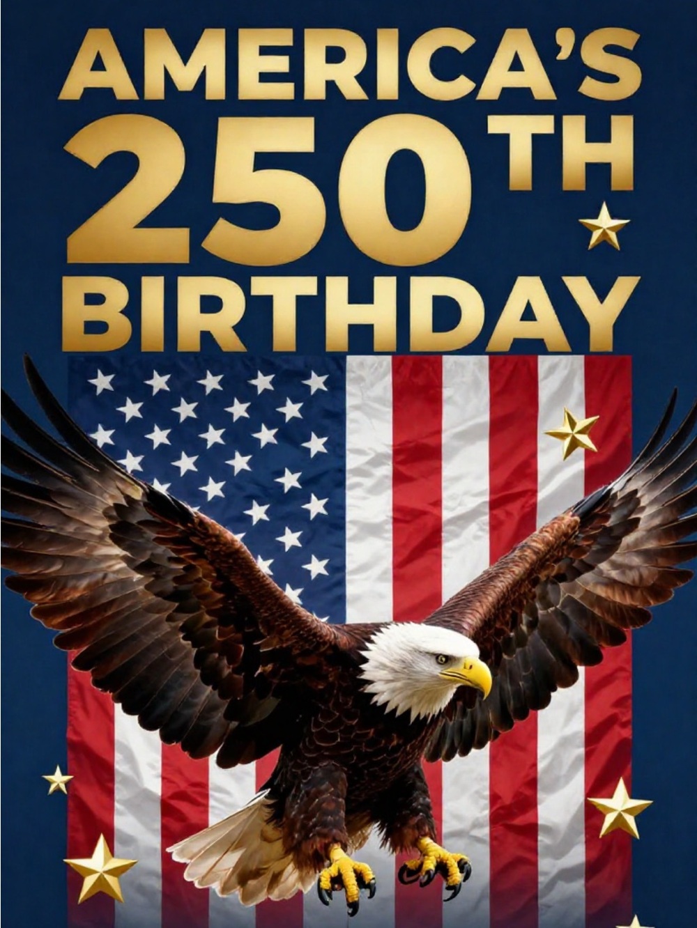 Patriotic Bald Eagle BBQ To do list digital- Blue & Red